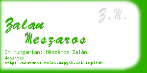 zalan meszaros business card