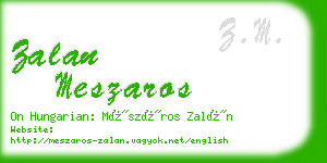 zalan meszaros business card